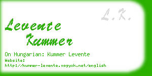 levente kummer business card